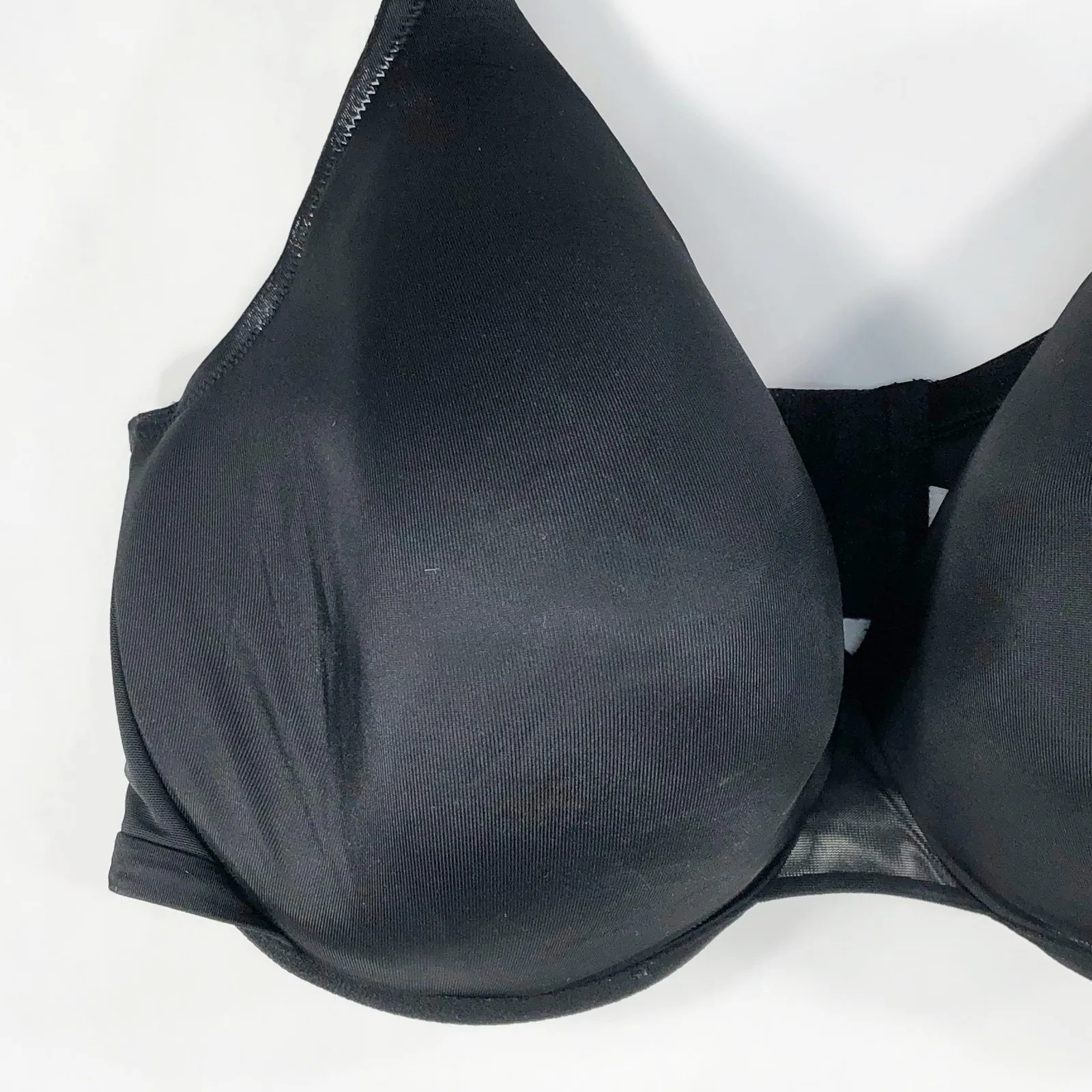 Cacique 44G Bra Black Satin‎ Full Coverage Stretch Plus Size Lane Bryant 101 - Image 4