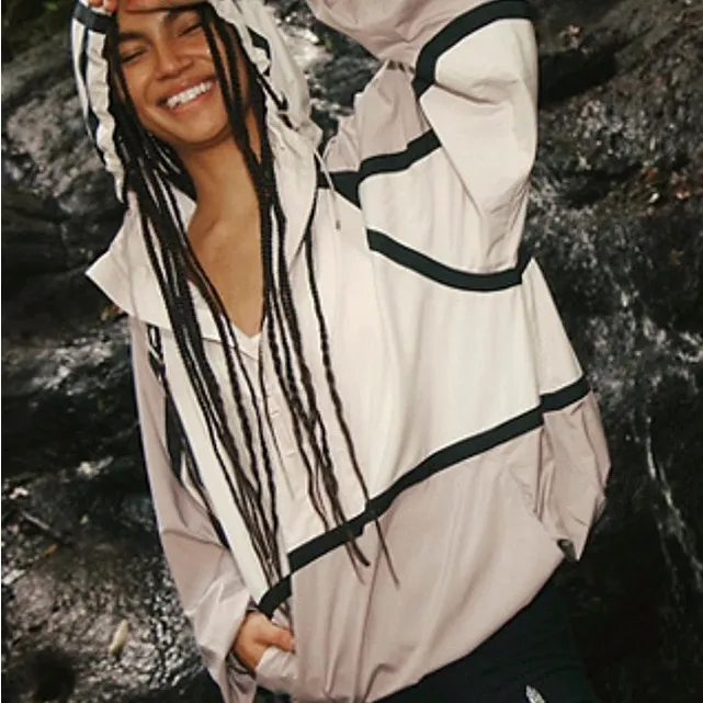 NWOT Free People Care FP Like The Wind Colorblock Jacket in Goal Post Combo XS - Image 5