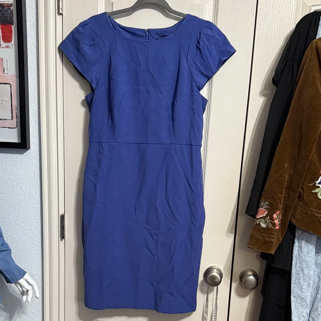 NWT Ann Taylor Classic Blue Office Dress Business Professional Minimalist - Image 2