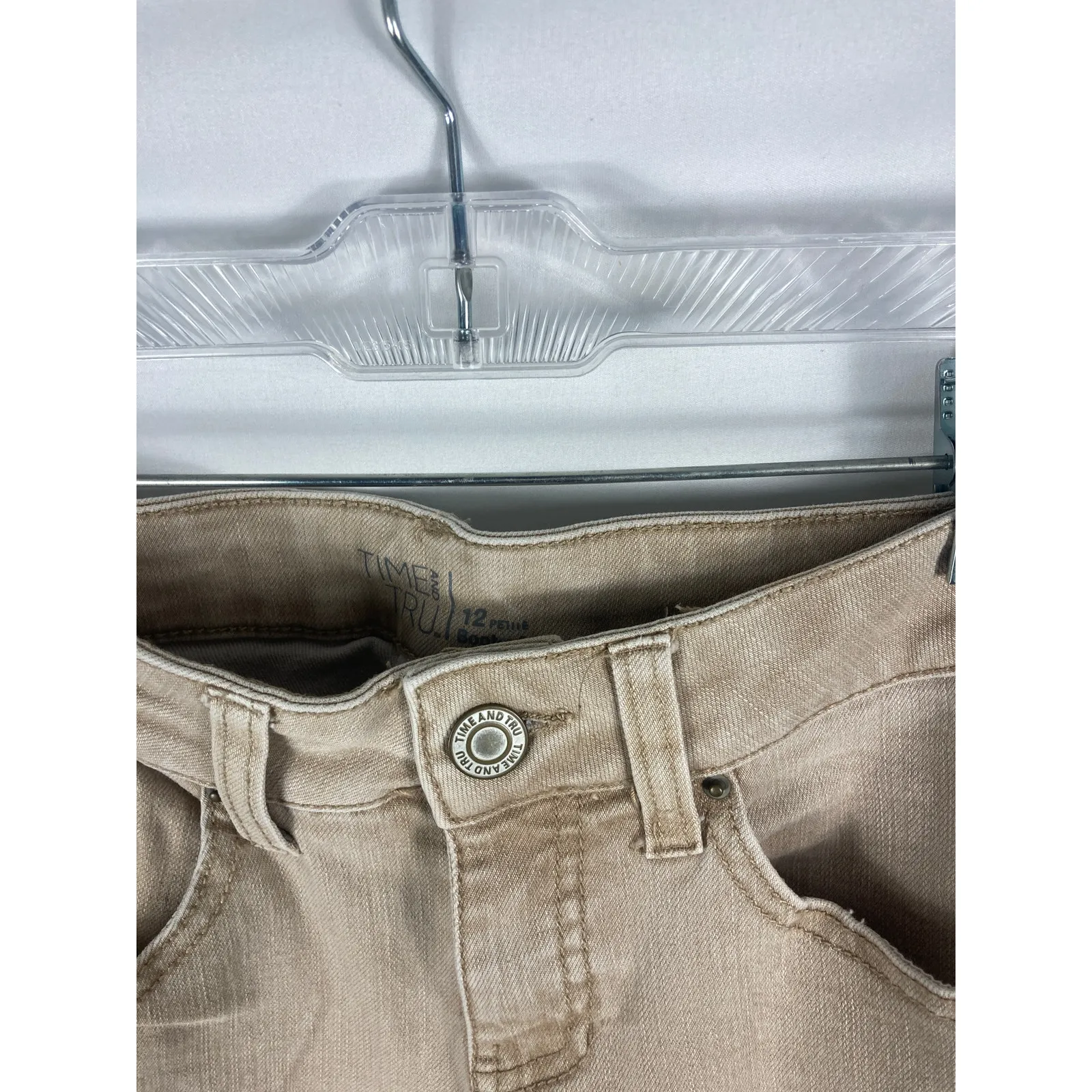 Time and Tru Bootcut Tan Pants Size 12P - Image 2