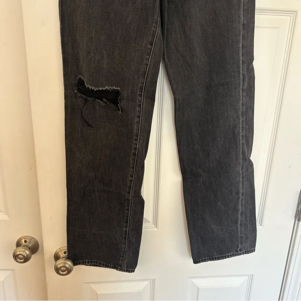 Pistola Cassie High Rise Charcoal Distressed Straight Leg Jeans size 26 - Image 4