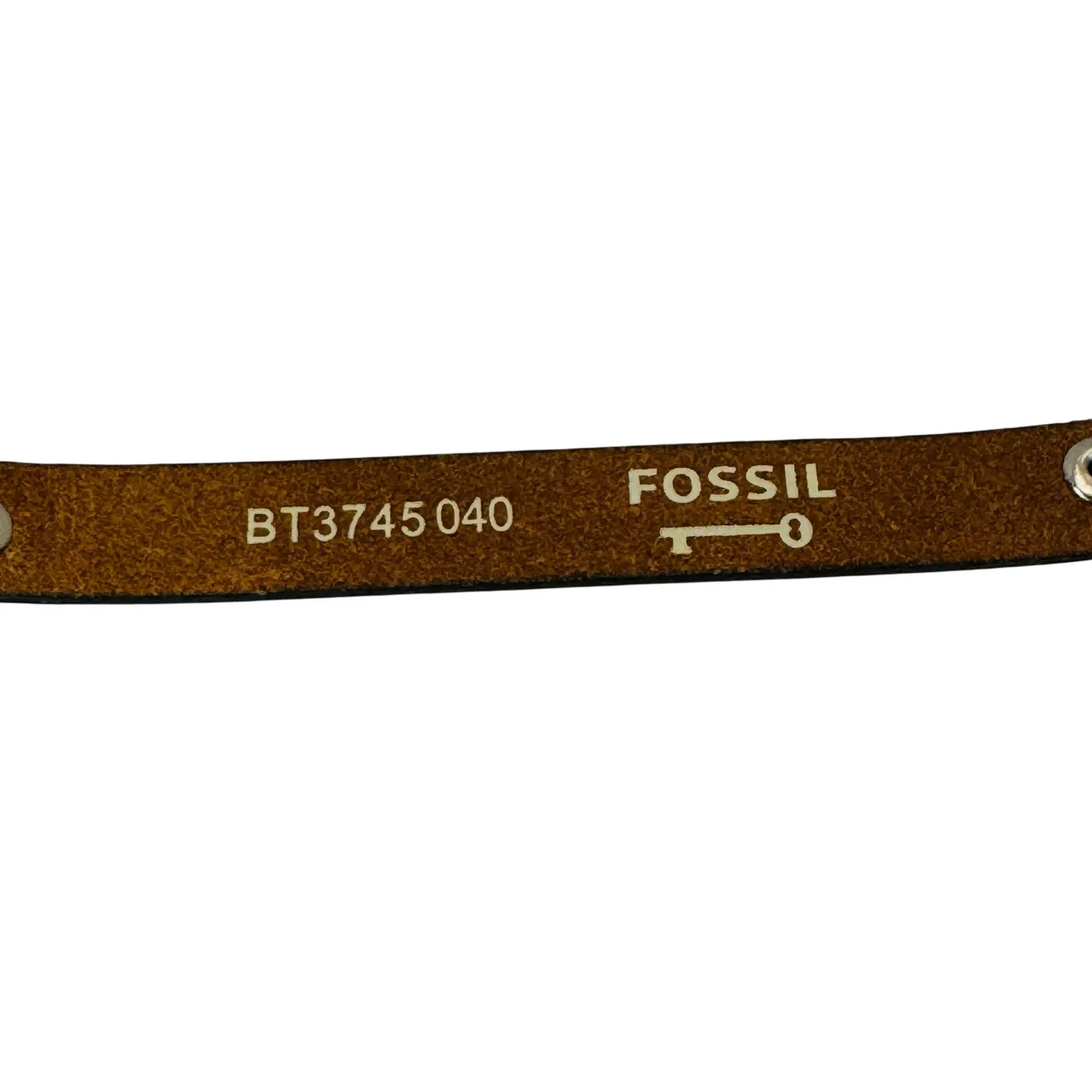 Fossil Women's Medium Metallic Silver Leather Belt Braided Chain BT3745-040 - Image 4
