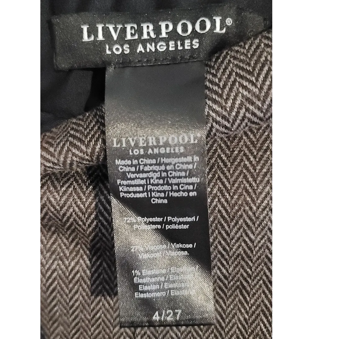 Liverpool Reese High Rise Slim Straight Leg Pants Java Brown Size 4 27 NEW - Image 6