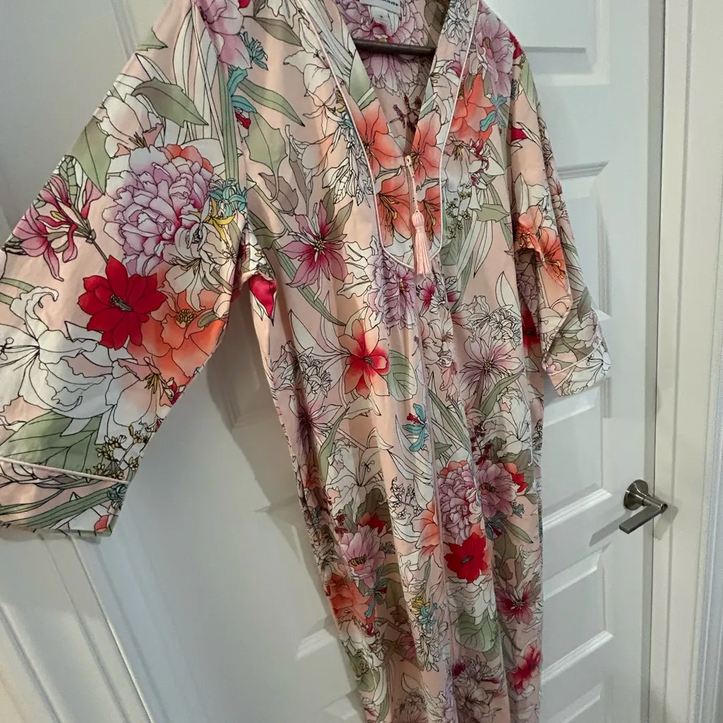 Miss Elaine Floral Robe Pink Size M Size M - Image 6