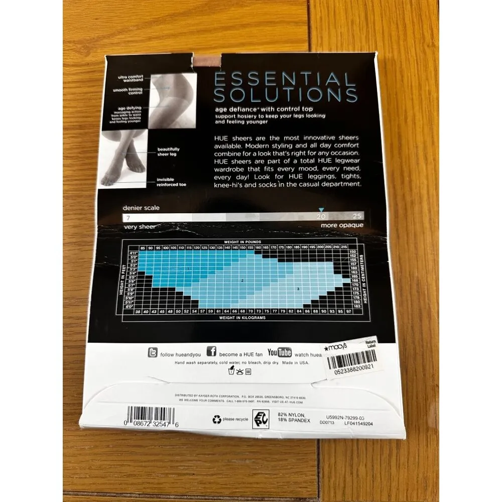 Hue Size 3 Tan Essential Solutions Age Defiance Control Top Hosiery - Image 4