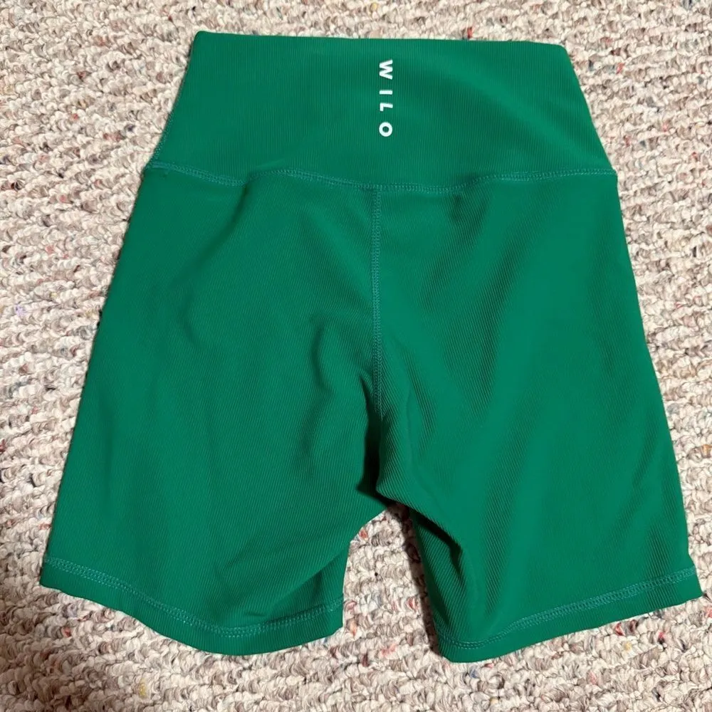 NWT Wilo The Label Emerald Green Biker Athletic Shorts - Image 4