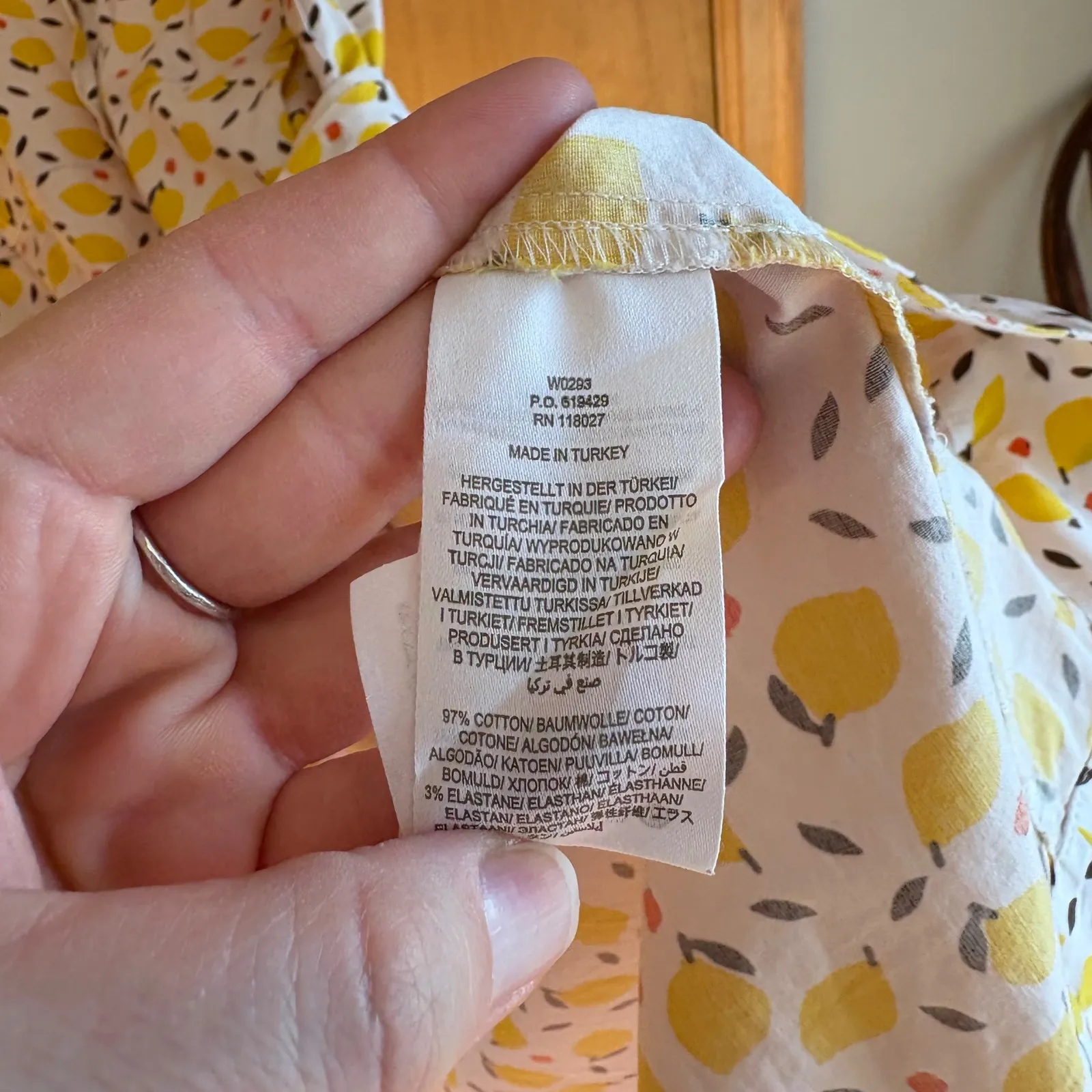 Boden Lemon Print Shirt Dress Belted Midi Knee Length US 8R Yellow Size 8 - Image 3