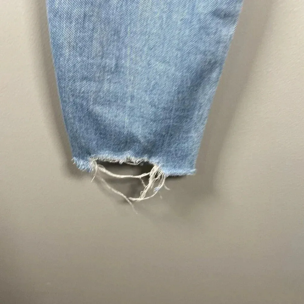 IRO Genn Blue Distressed Silver Detailing Chain Jeans Womens Size 27 ($325) - Image 12