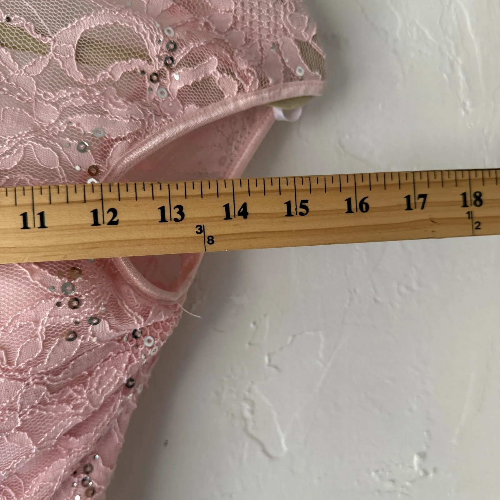 B. Smart Y2k Dress Fairy Size 1 Pink Lace Sequin High‎ Low Formal Prom Coquette - Image 7