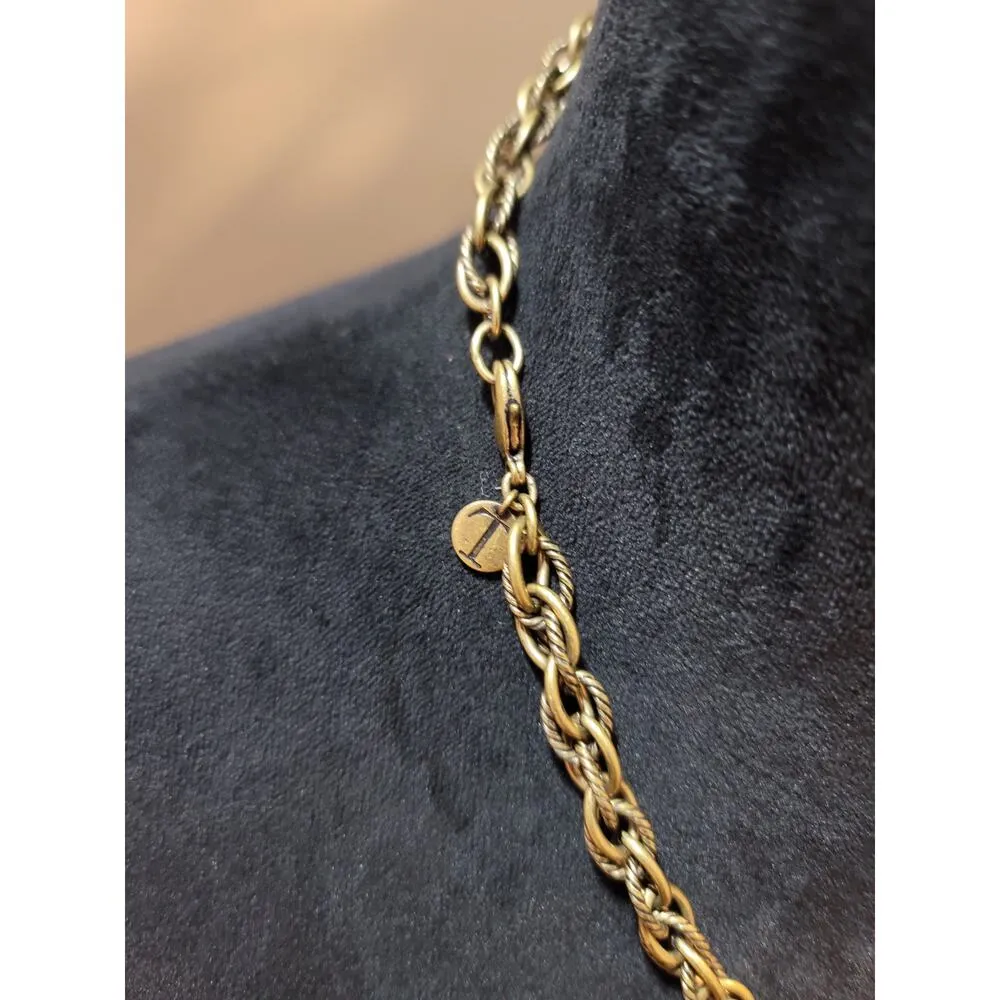 Women's Vintage Gold Chain Necklace With Faux Pearls And Lobster Clasp Lock - Image 6
