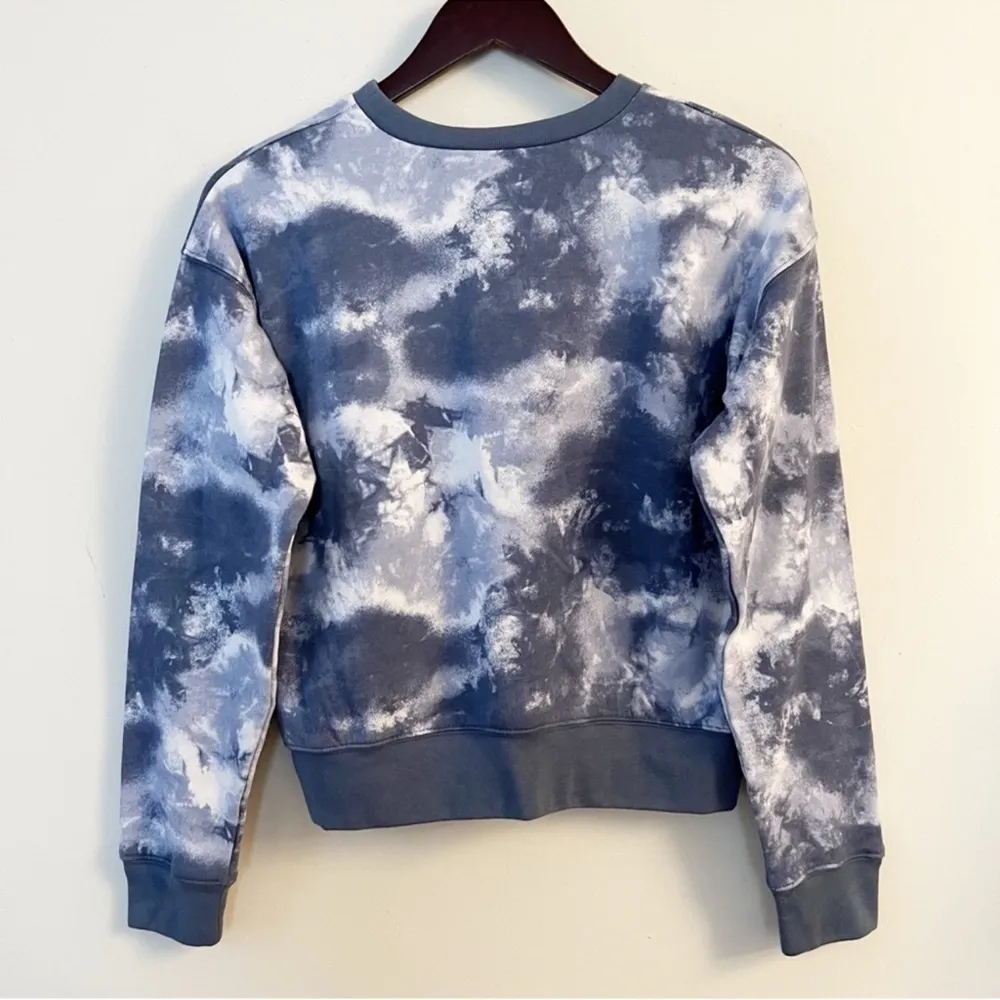Abound Blue Tie Dye Pullover Sweatshirt Crewneck Fleece Lined Size Small New - Image 9