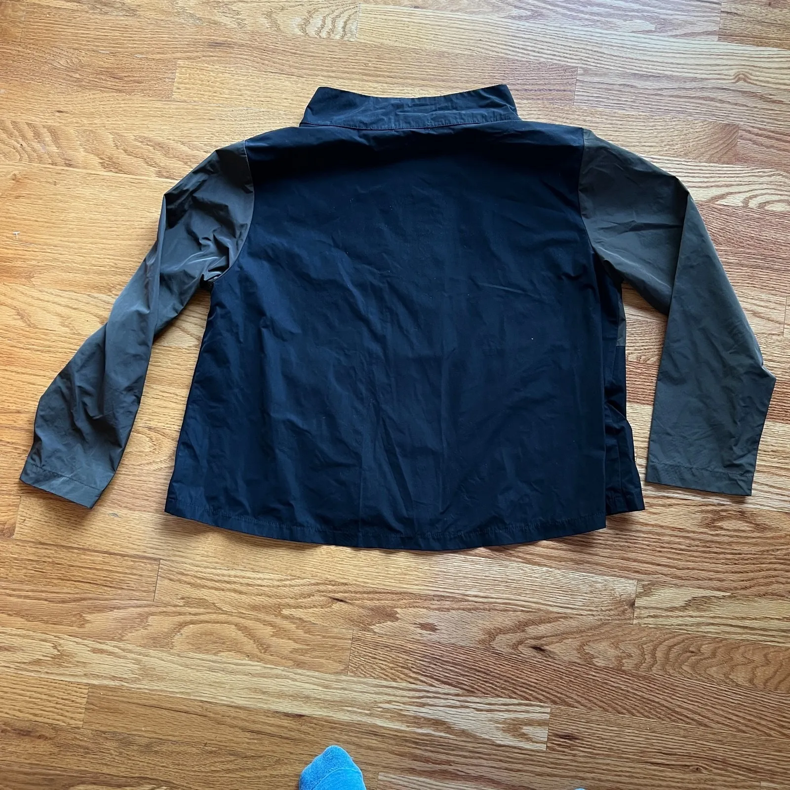 Sun Kim Women's Size Small Lightweight Jacket Colorblock Dark Green‎ Minimalist Green - Image 2