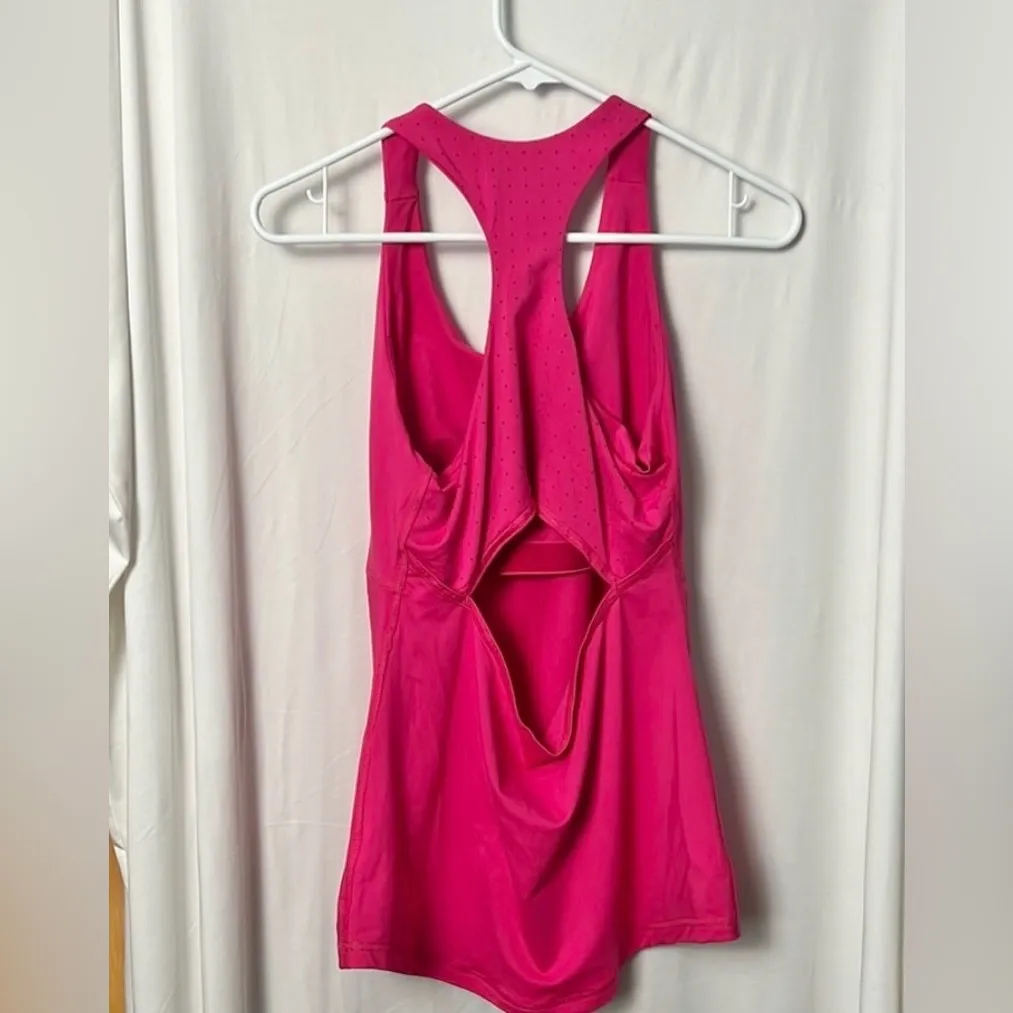 Reebok Women's Hot Pink Racerback Bra Tank Top Size Large - Image 4