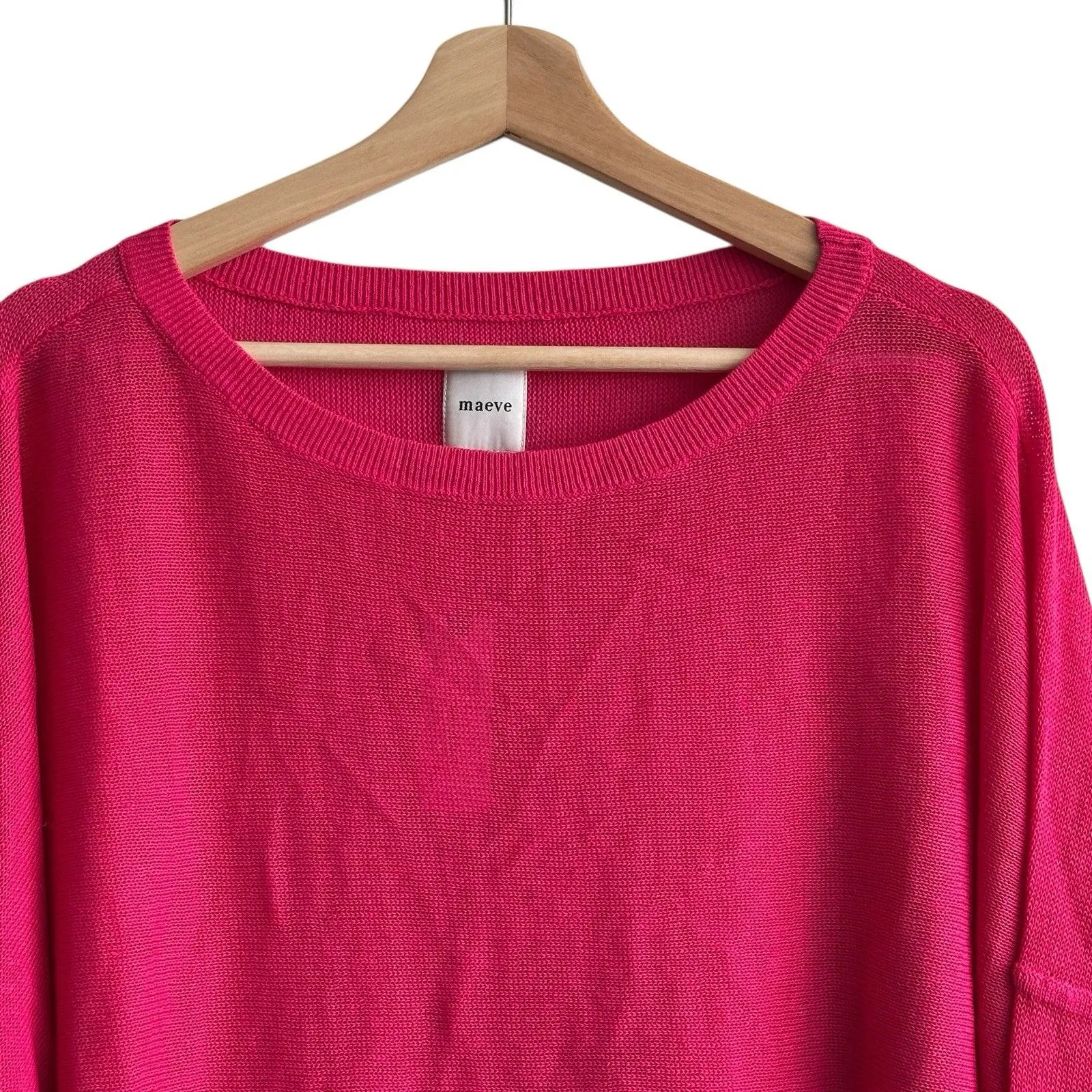 NWT Maeve Anthropologie Linen blend Oversized sweater dolman sleeves S Feminine - Image 6