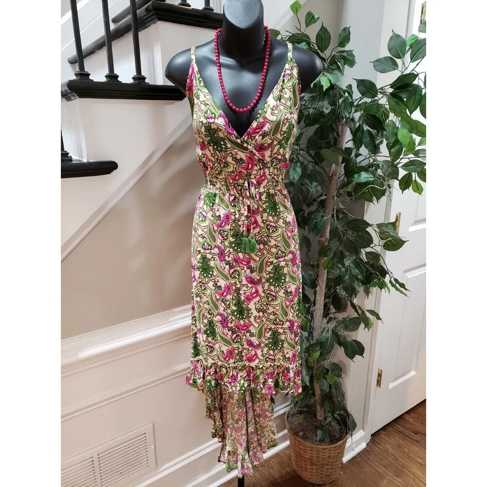 New Look Women's Multicolor 100% Rayon V-Neck Sleeveless Long Maxi Dress Size XL - Image 12