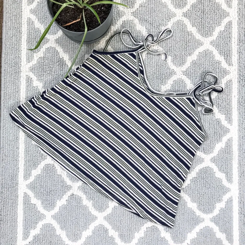 Caution to the wind ASOS Stripe Self Tie Tank Top - Image 2