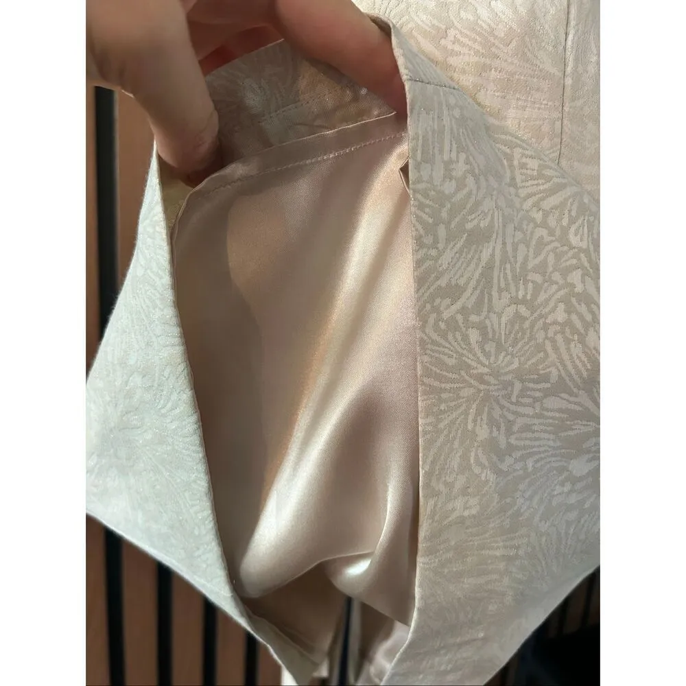 White House black market sparkly dress white and gold size 2 - Image 5