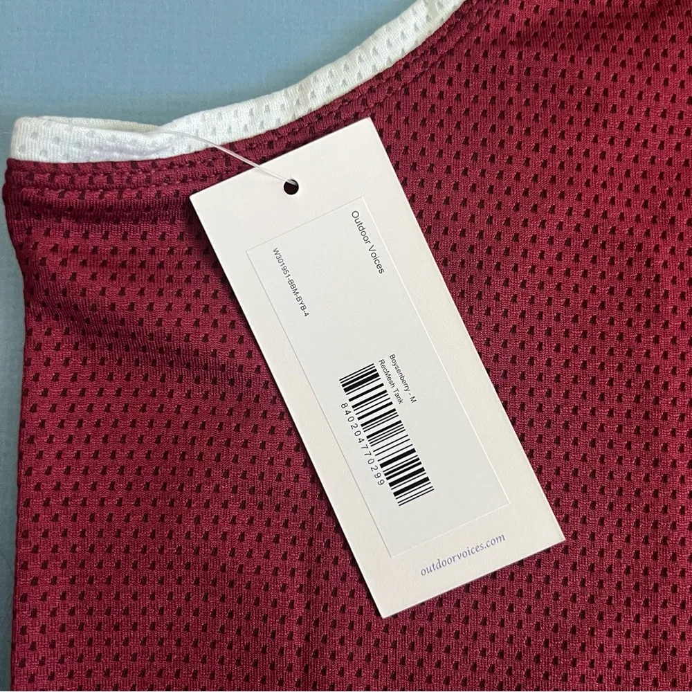NWT Outdoor Voices RecMesh Boysenberry Red Tank Top - Image 9