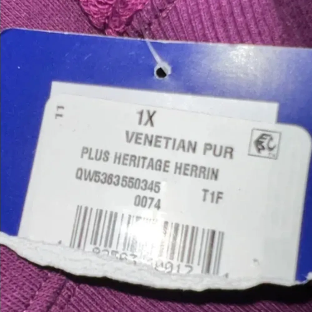 NWT Women’s Champion Venetian Purple Plus Heritage Herringbone Crewneck size 1X - Image 9
