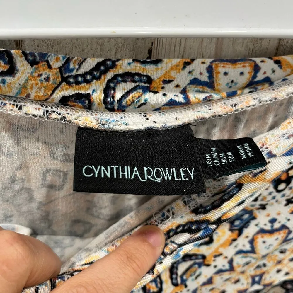 Cynthia Rowley Kaleidoscope Print Flip Waist Maxi Skirt Super Soft Womens Med - Image 2