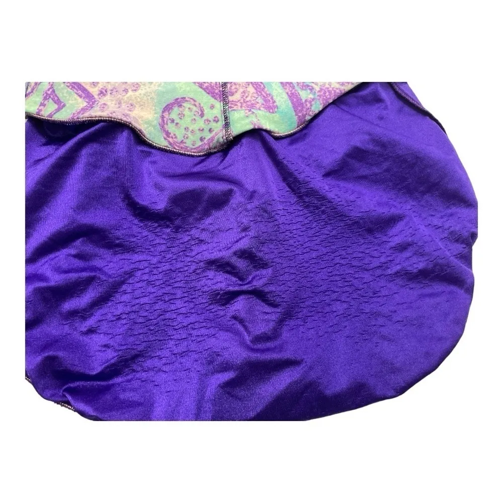 Vintage 80s/90s Rose Marie Reid Purple Blue
Abstract One Oiece Swimsuit Size 20W - Image 5