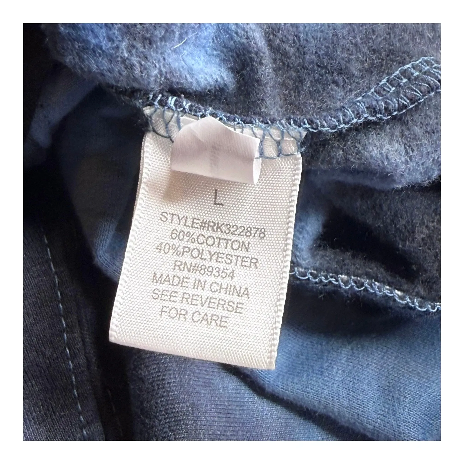 Ultra Flirt Cropped Crewneck Tie Dye Sweatshirt Junior L Long Sleeve Blue Gray - Image 6