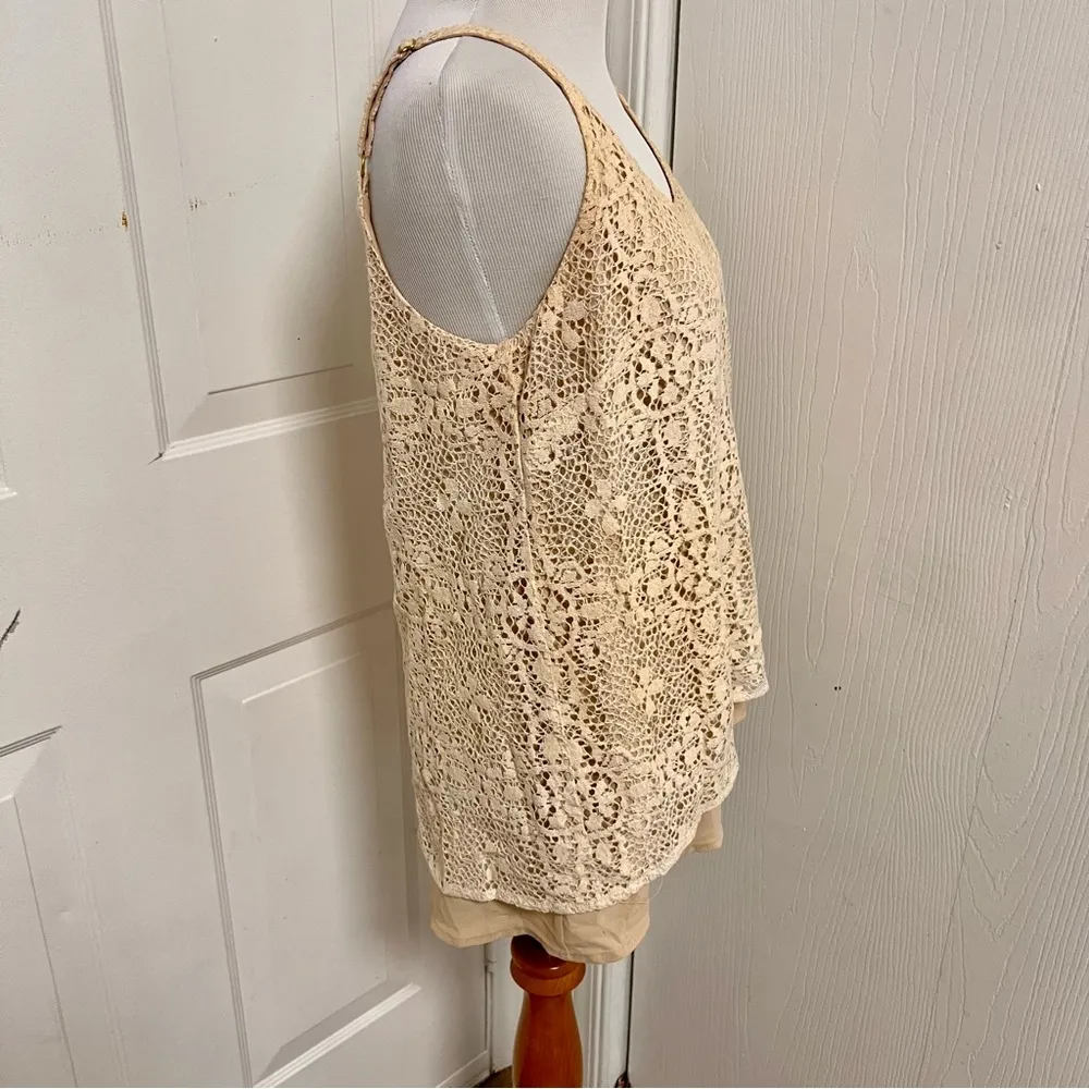 Cabi It Girl Ivory Lace Overlay Cami - Image 5