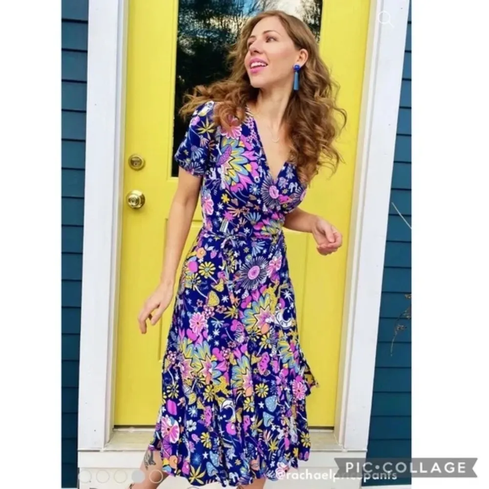ModCloth Kaleidoscopic Dreamscape Midi‎ Wrap Dress Size 2 - Image 2