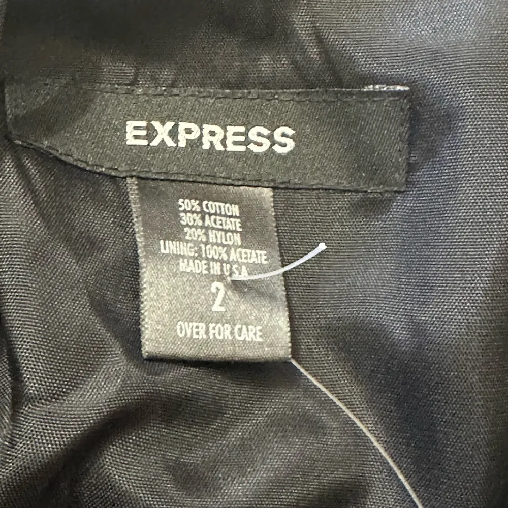 Express Vintage White Floral Lace Black Chiffon Midi Cocktail Dress Size 2 - Image 8