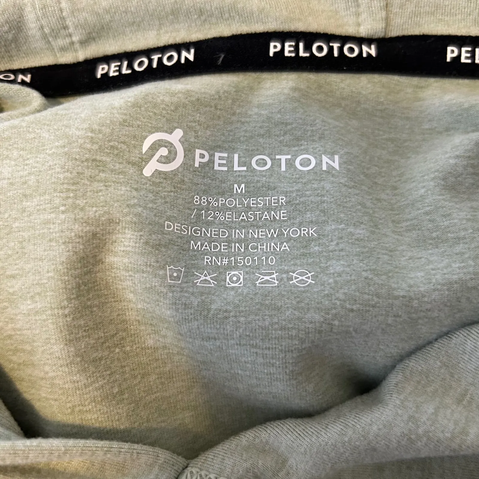 PELOTON DreamBlend Sage Green Hoodie Sweatshirt Pullover Size M - Image 6