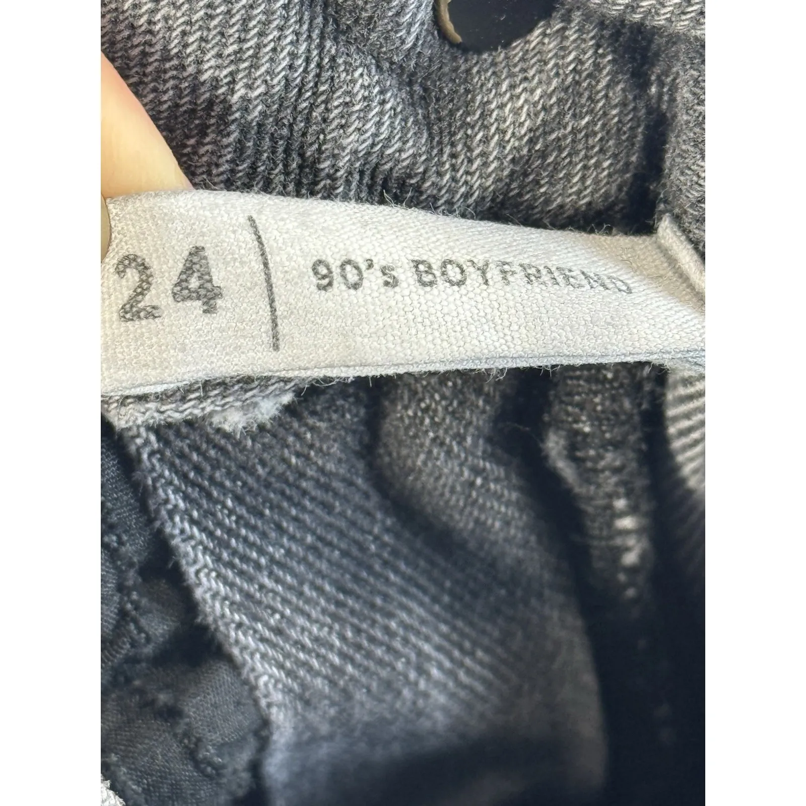 PacSun Jeans Women's Size 24 90s Boyfriend‎ High Rise Black Ripped Hobo Pants - Image 8