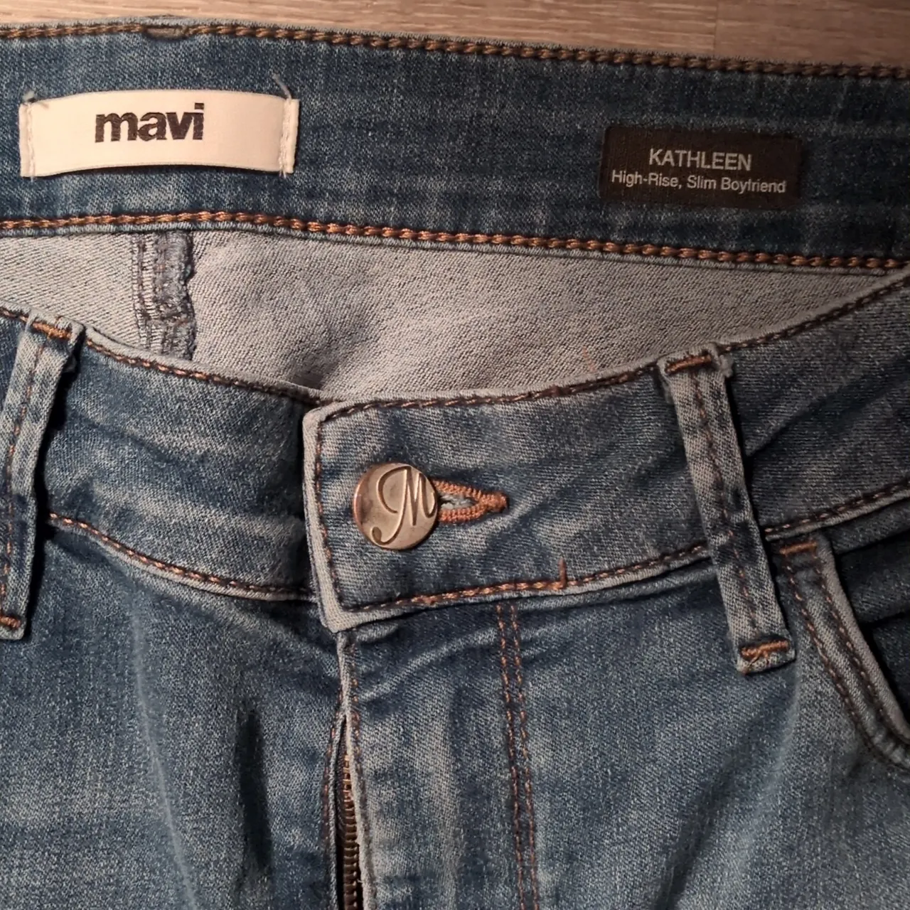 Mavi Kathleen High Rise Slim Boyfriend Jeans Size 31/32 Blue - Image 3