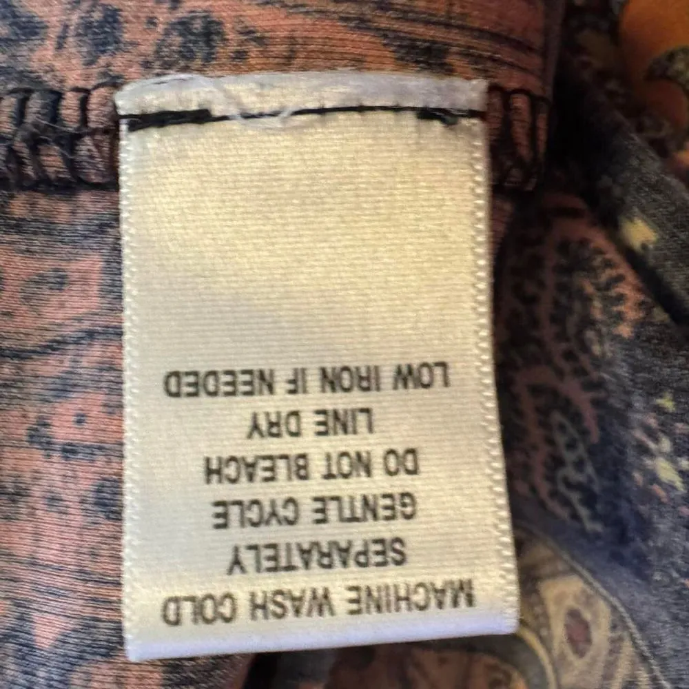 Emma & Michele Women's Paisley Gold Cutout Midi Shift Dress Size 2x - Image 8