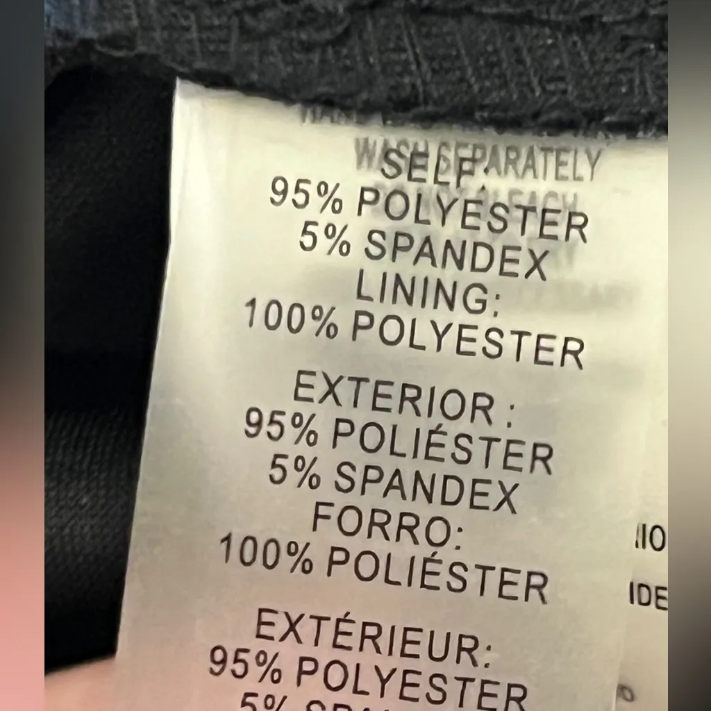 KENSIE Women’s Black Floral Lace Trim Popover Cold Shoulder Dressy Jumpsuit - Image 5