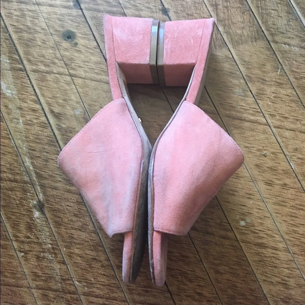 Revolve Raye Cara suede luxe peach heeled sandals - Image 3