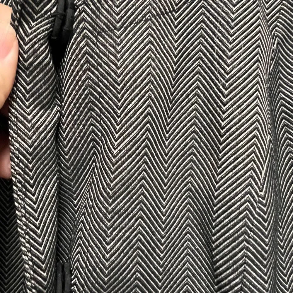 DIR) Chadwicks‎ Women Size 2P 2 Blazer Petite Black Grey Jacket office - Image 9