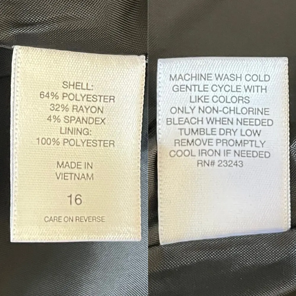 NY & Co 7th Avenue Design Pencil Skirt 16 Black Back Cinch New - Image 7