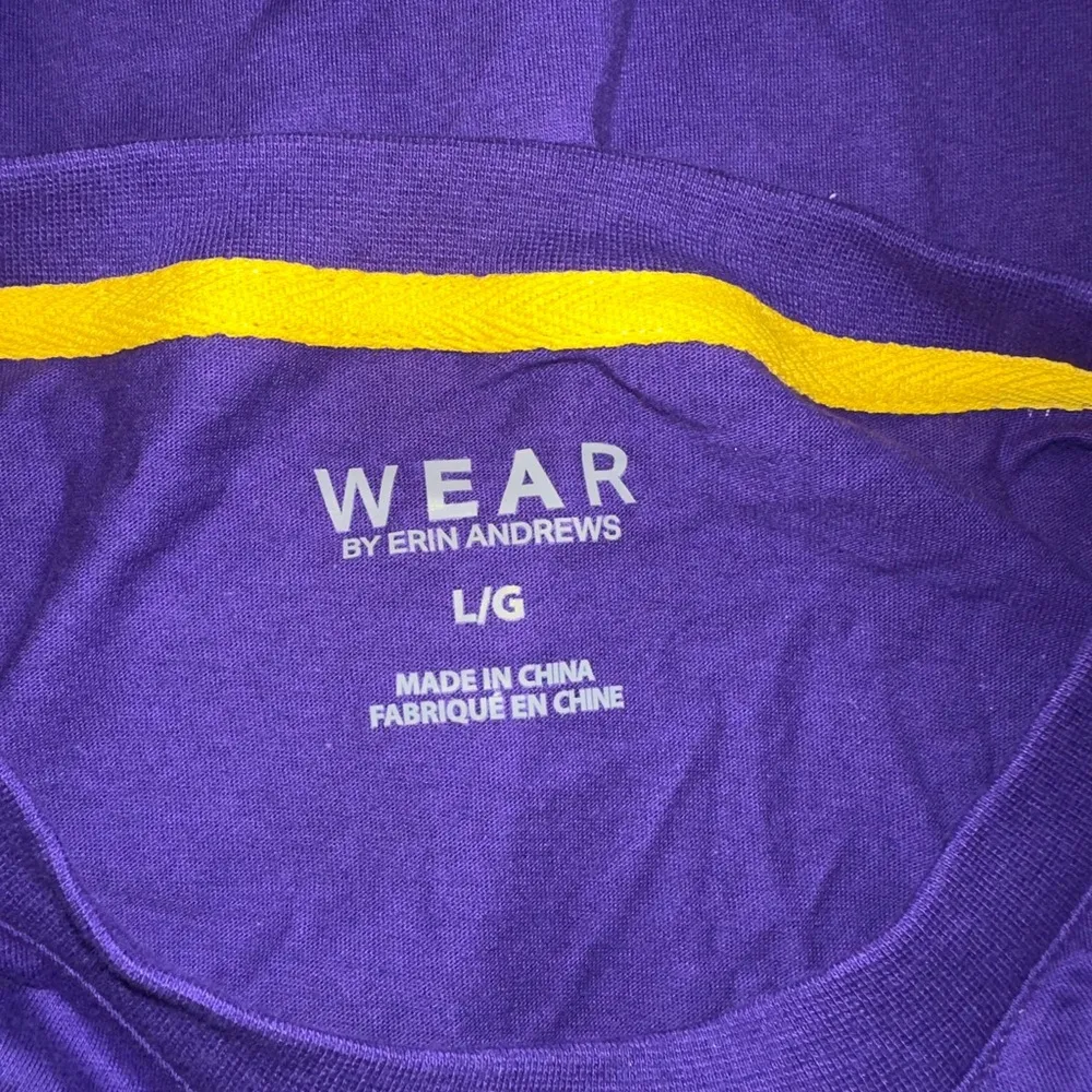 WEAR by Erin Andrews Minnesota Vikings  drawstring crop top Large NWT - Image 5