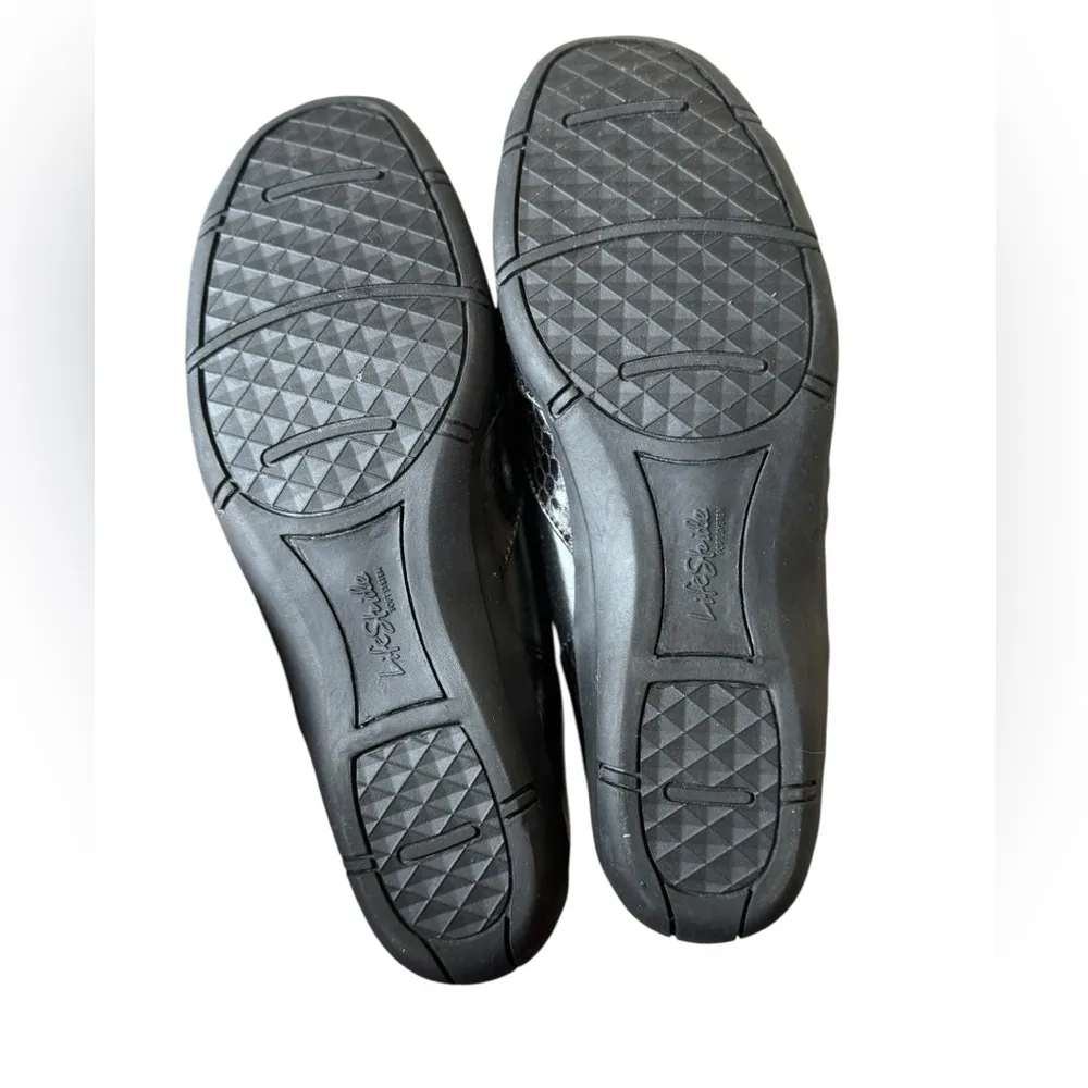 Life Stride Deja Vu Ballerina Flats Black 8M Comfort Office Casual Neutral Work - Image 9