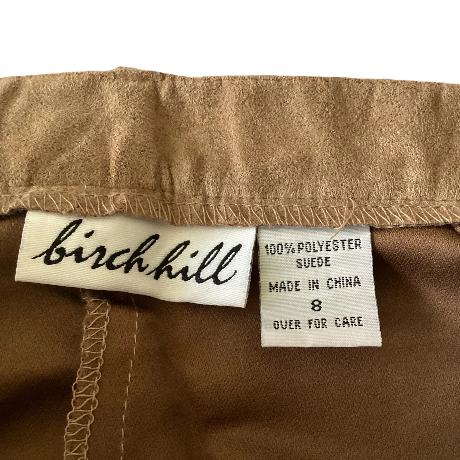 Birch Hill Vegan Suede Pants Tan Size 8 - Image 3