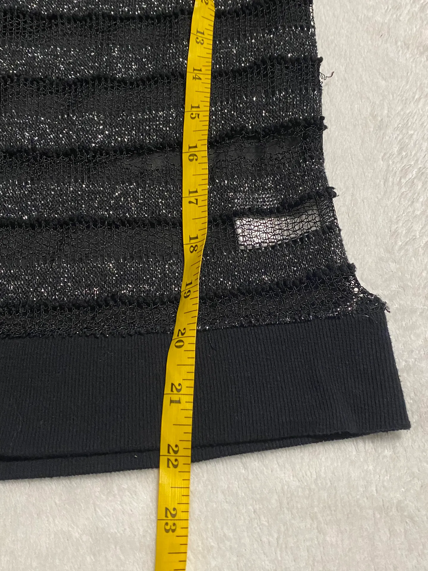 Rampage Black Shimmer Sheer  Blouse Open Back Women’s Size Medium - Image 5