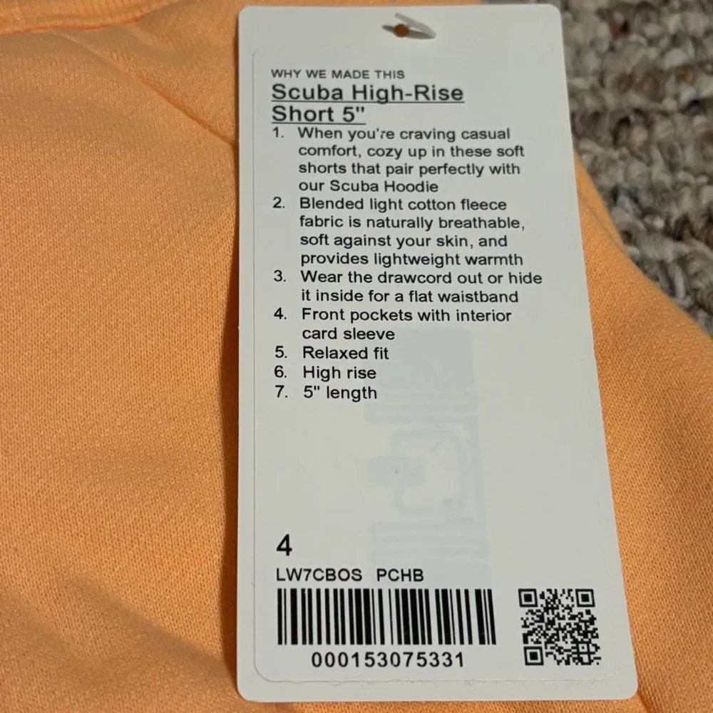 NWT Lululemon Scuba High-Rise Short 5" Peach Bellini- Size 4 - Image 6