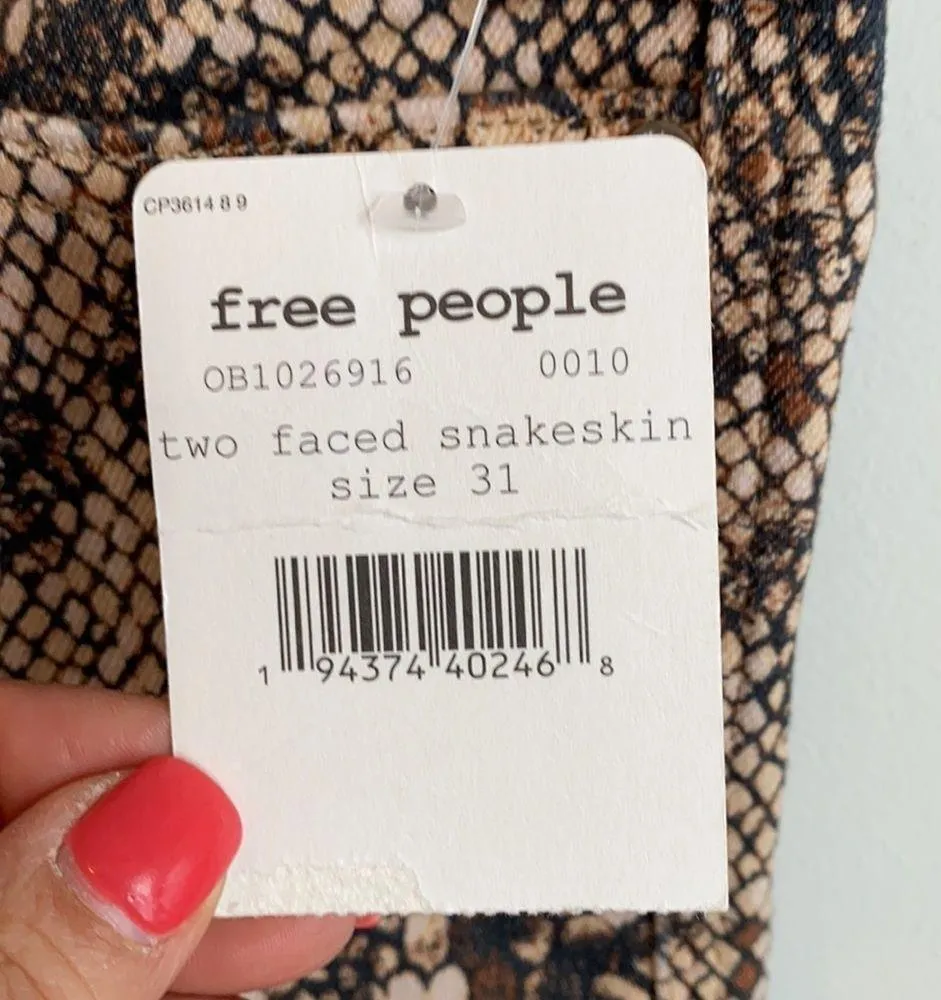 Free People Two Faced Snakeskin Skinny Jeans - Image 7