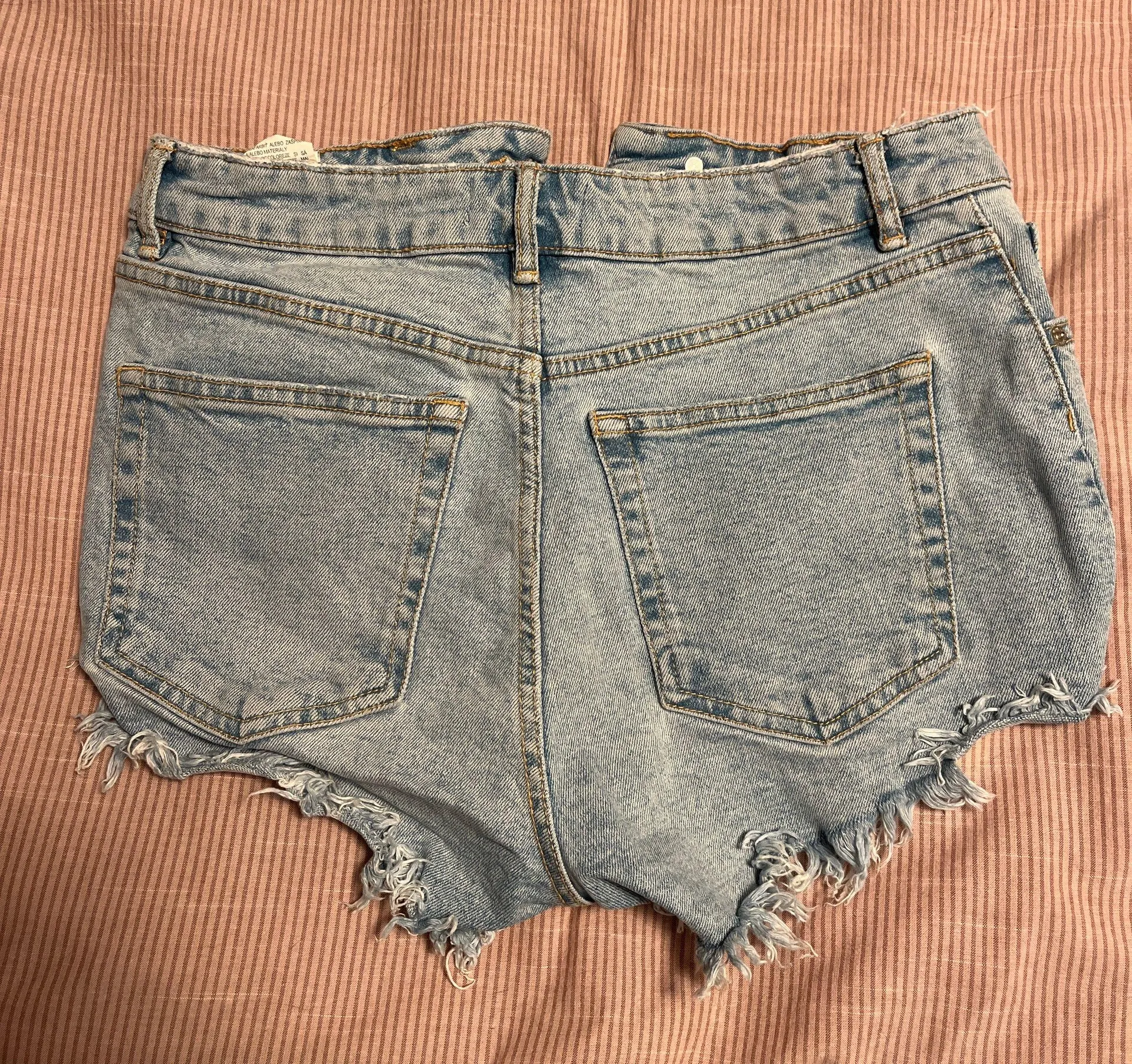 ZARA light wash denim short - Image 2