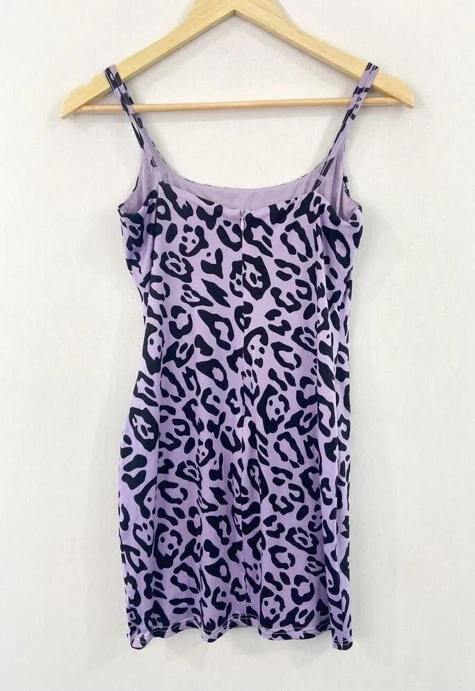 REVOLVE Superdown Lilac Purple Leopard Tank Dress sz Medium Kimbra Mini Tank - Image 3