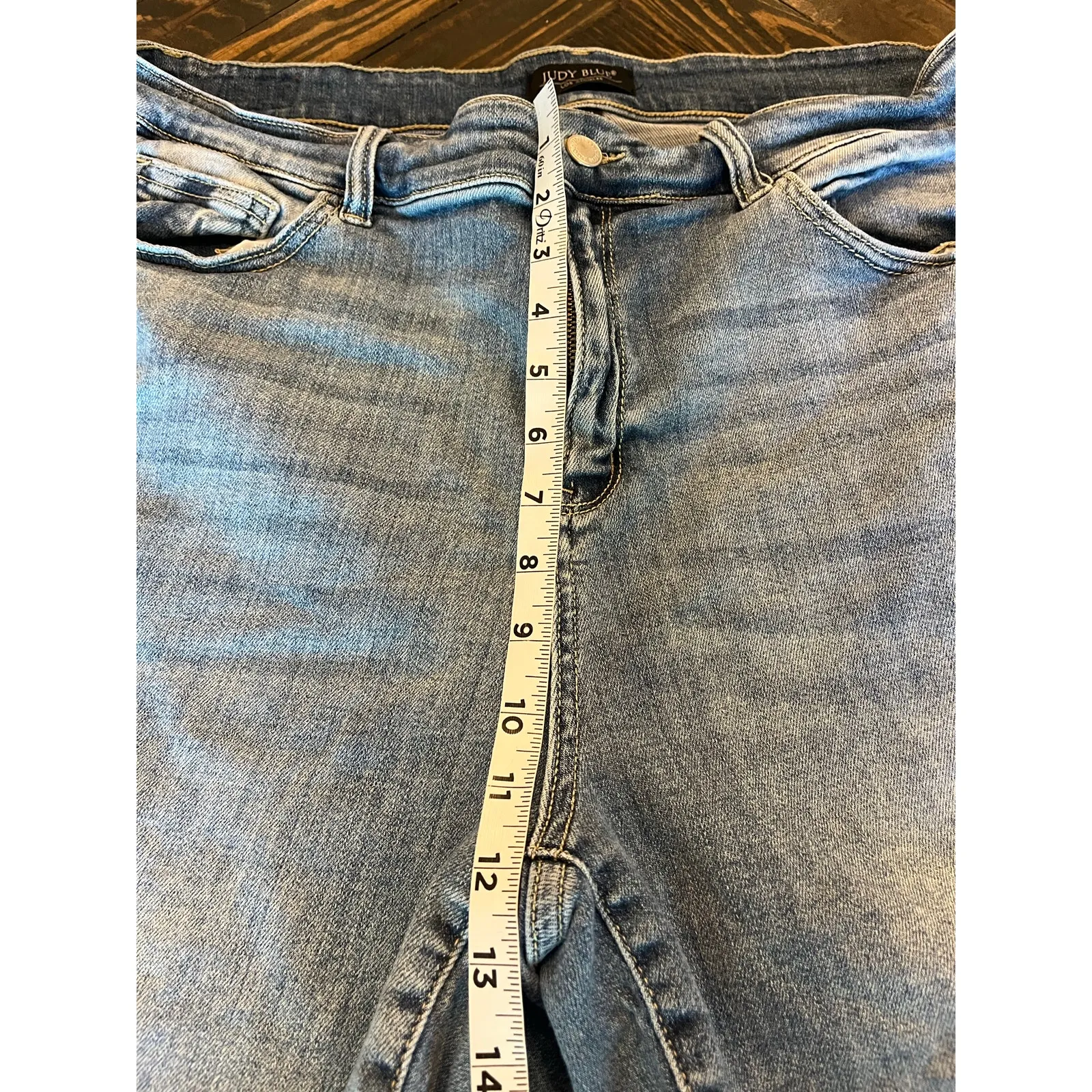 Judy Blue Denim Blue Jean Shorts Women 3XL Plus Size Light Bermuda Comfy Stretch - Image 7