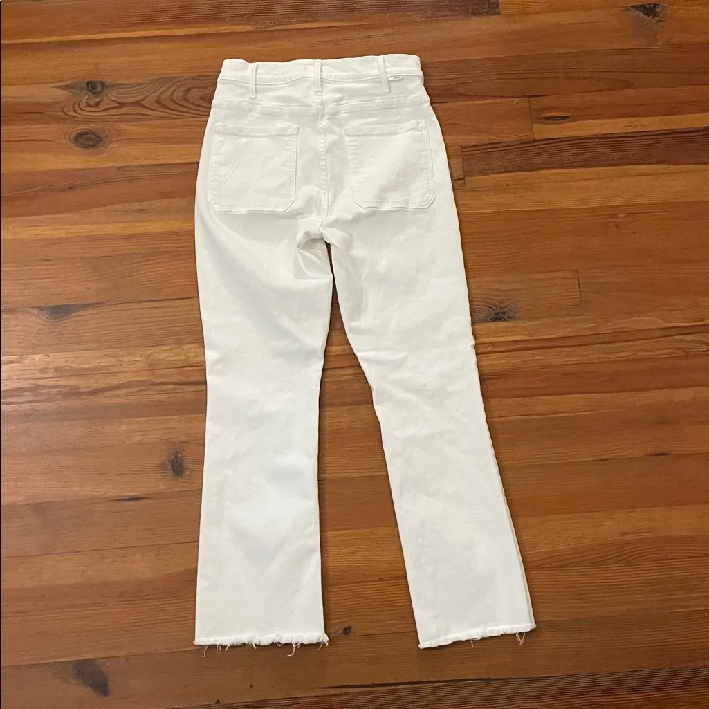 Mother White The Hustler Patch Pocket Ankle Jeans Womens Size 30 10367 - Image 6