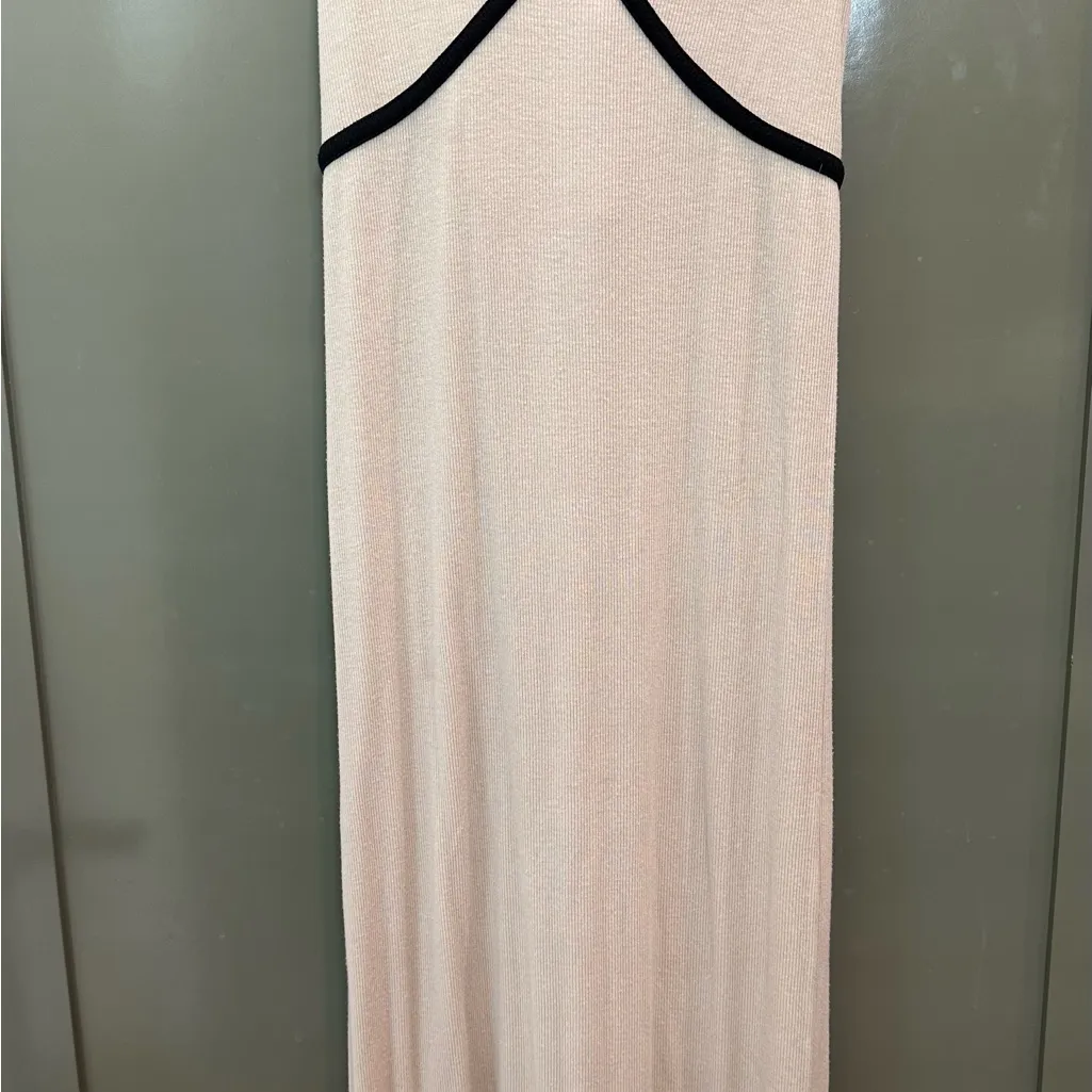 ATM Anthony Thomas Melillo Cream Maxi Dress Black - Image 2