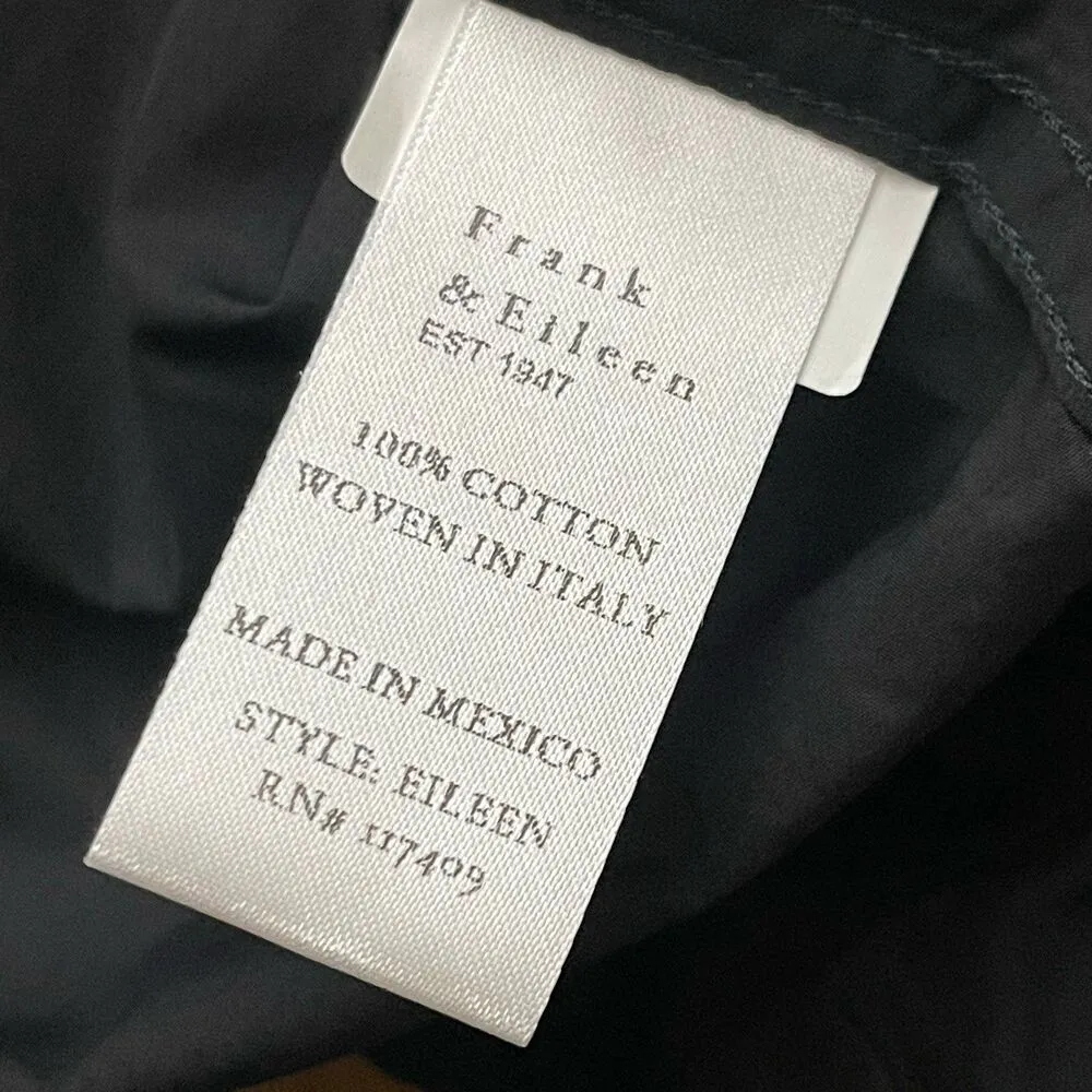 FRANK & EILEEN Eileen Button Down Shirt XS Black NEW Minimalist Cotton Classic - Image 8