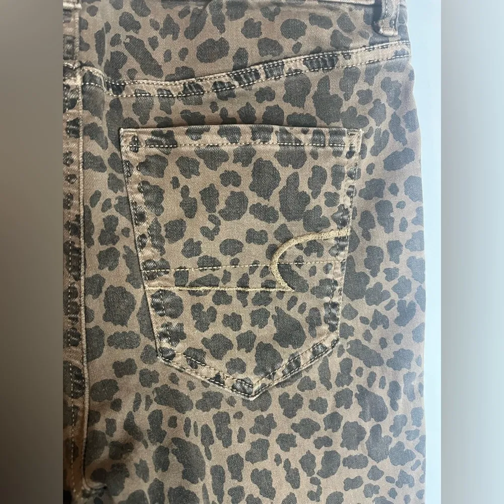 American Eagles Ne(x)t Level Stretch Cheetah Print Hi-Rise Jeggings Sz 8 Short - Image 11